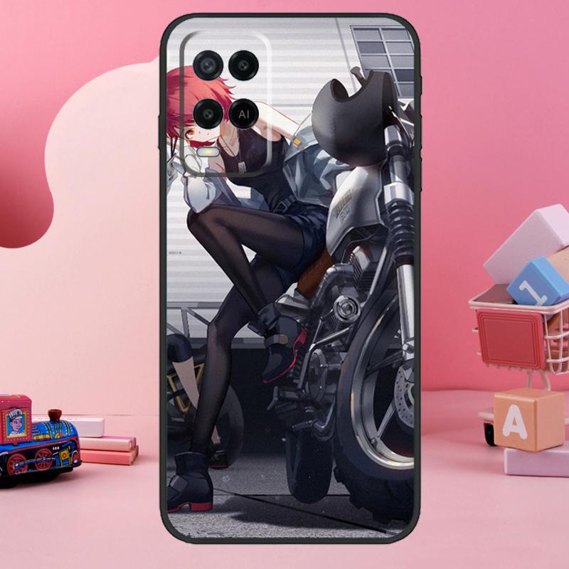 

Motorcycle girl Anime Case For Oppo A98 A78 A18 A38 A58 A60 A80 A40 A77 A57 A17 A74 A54 A94 A96 A76 A16 A15 A5 Pro OPPO A74 5G
