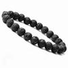 6-12MM Natural Volcanic Beads Bracelet Men Black Lava Bracelets Essential Oil Diffuser Elastic Chain Bangles For Women Jewelry