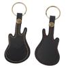 Portable Leather Brass Guitar Pick Bag Sleeve Holder Including Pick Accessories (Black)