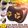 DC 12V Electric Massage Pillow Electric Shoulder Back Heating Kneading Infrared Therapy Pillow Shiatsu