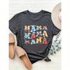 368Mama Print Crew Neck T-Shirt - Casual Short Sleeve Top For Spring & Summer - Unisex Clothing