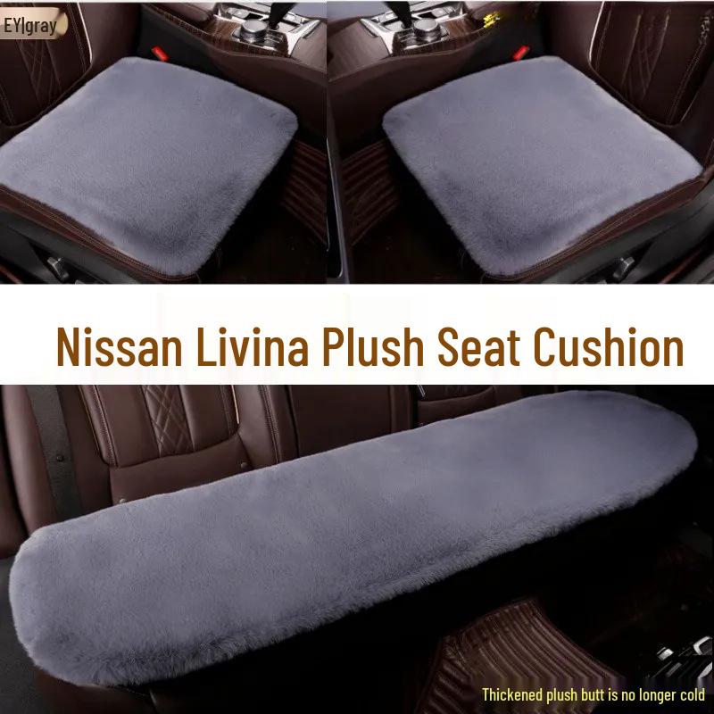 Set Universal de Perne de Pluș din Lână pentru Scaune Auto pentru Dongfeng Nissan Livina - Cald de Iarnă, Trei Piese