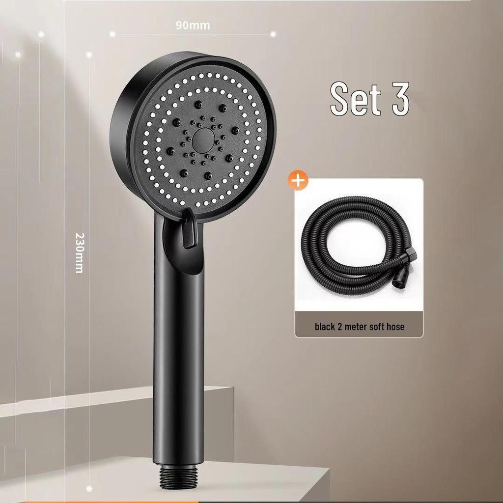 Black Warrior Five-Speed Magic Handheld Pressurized Shower Head