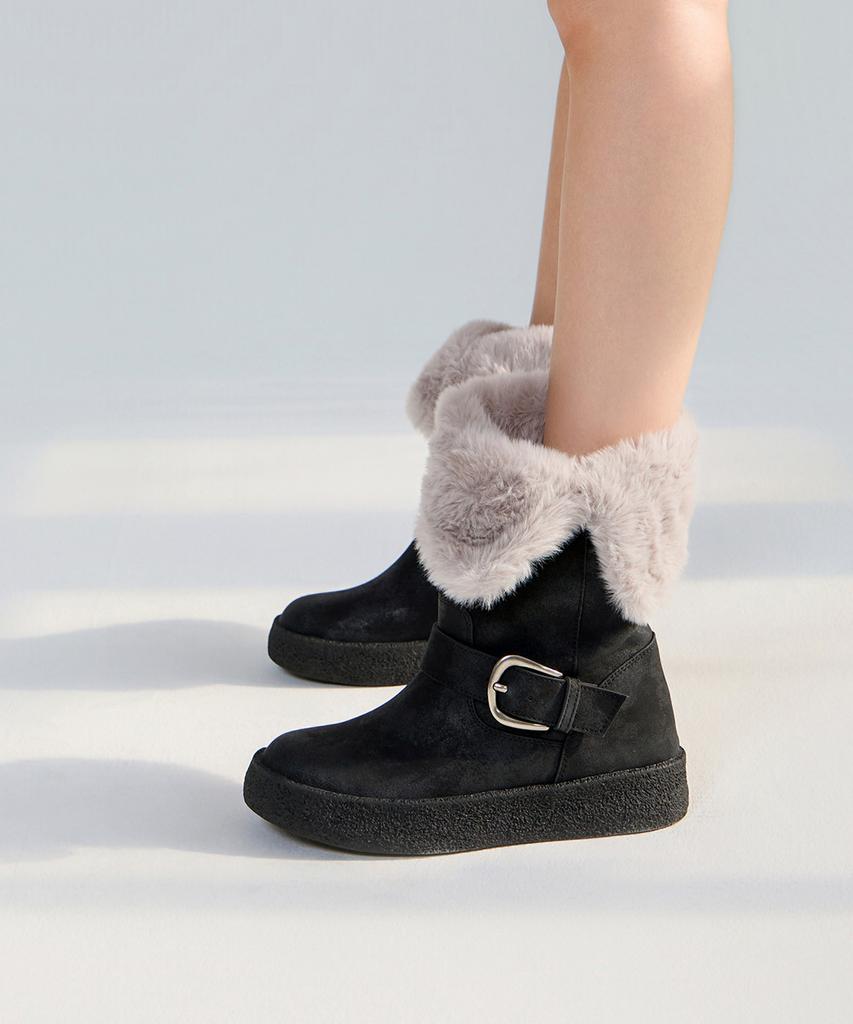 Kissa Real Sheepskin Two-Way Leather Boots H509303