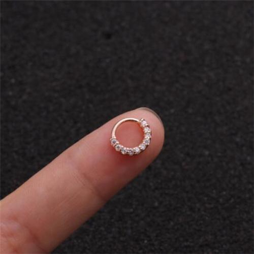 1PC Nose Hoop Helix Cartilage Earring Cz Daith Snug Rook Tragus Ring Ear Piercing Jewelry Accessories