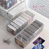 seimeinoki Long Card Box, Transparent, Large Capacity, 8 Compartments, Card Case, Trading Card Case, 3-inch Trading Card Storage Box, Card Storage, Sc
