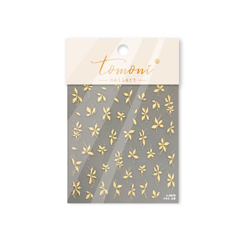 

Наклейки для нейл-арта с горячим тиснением Tomoni в японском стиле - Дизайны цветов ручной росписи, смешанные стили