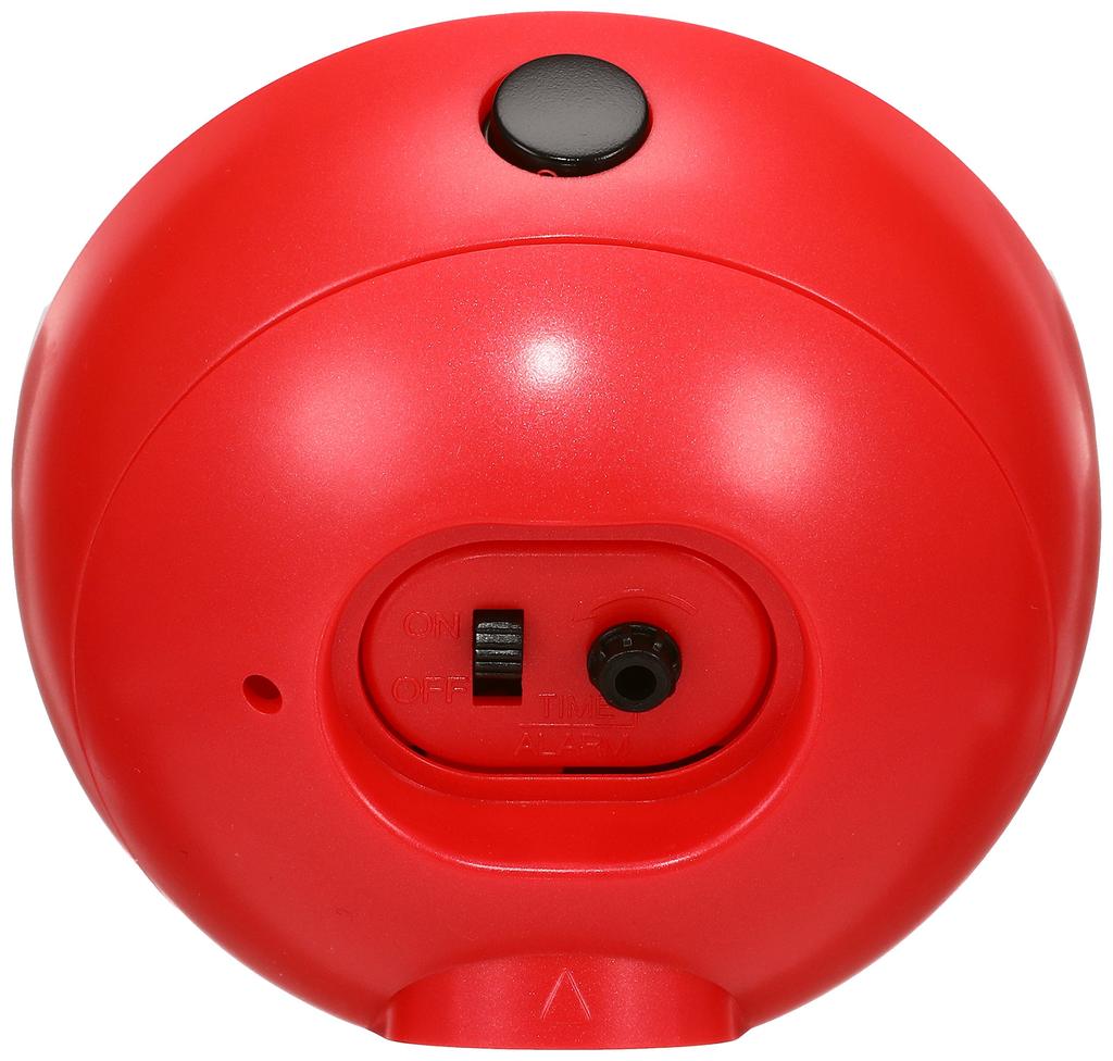 Seiko Alarm Sun EL Red CQ420R Clock, Pokémon & Moon, Backlight, Analog, Metallic,