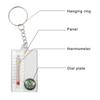 Small Keychain Thermometer Compass Pocket Sized Compass Outdoor Survival Tool Light Weight Navigation Device Enduring