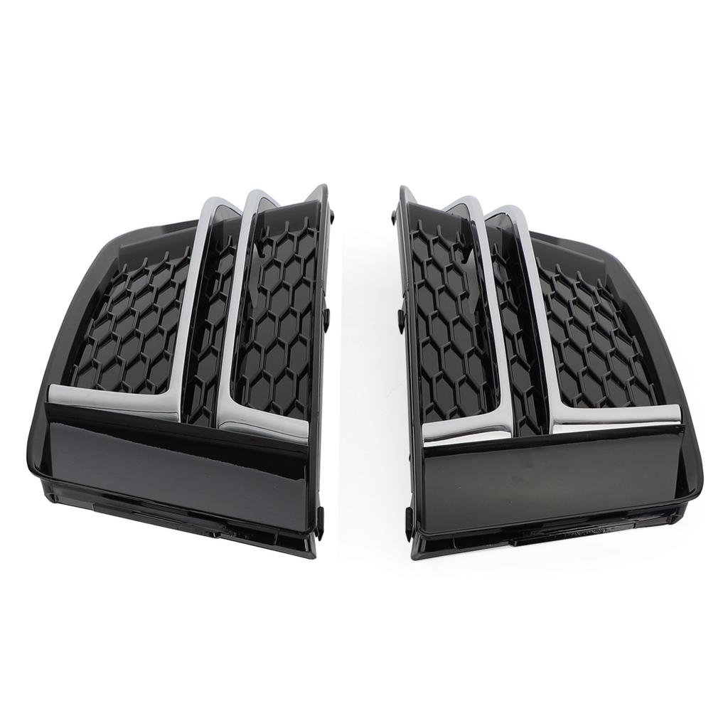 Areyourshop Pair Front Fog Light Cover 8W0807681F 8W0807682F for A4 B9 S-LINE 2016-2018 Bumper Grille