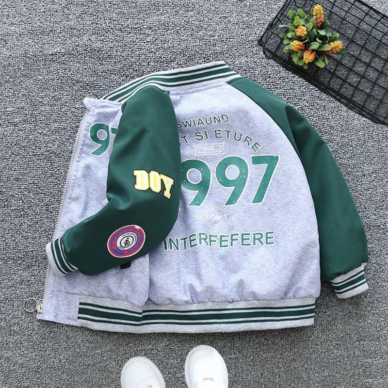 Baby Boys Coat Spring Autumn Fashion Boys Baseball Uniform Birthday Present Sports Jacket 2-7 Years Children Outerwear Clothing