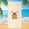 Capybara Microfiber Beach Towel Flower Bath Towel 100x200cm Quick Drying Sand Free Proof Pool Towels Lounge Cover for Women