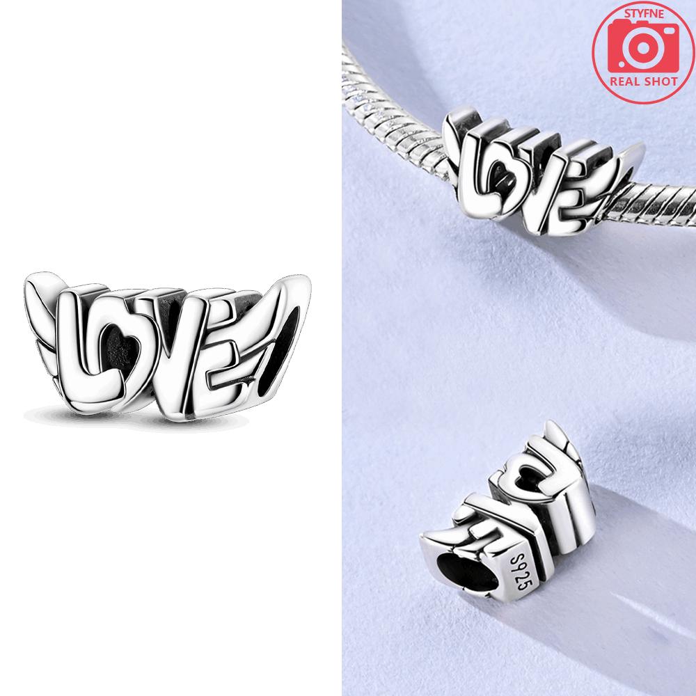 

Original Copper Romantic Love Pendant Wings Pink Heart Butterfly Knot Beads Fit Bracelet Women Jewelry Diy Accessory Gift