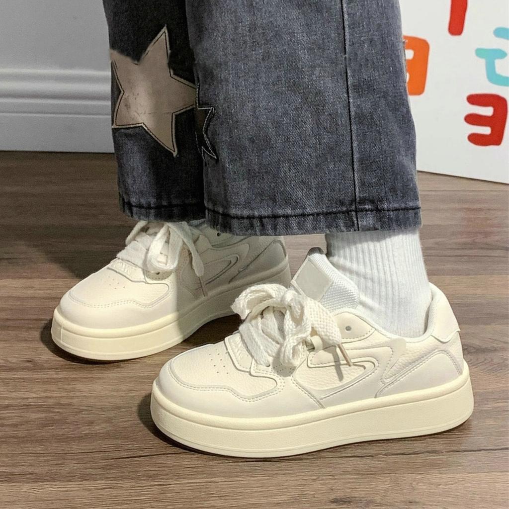 Girls little white shoes women's 2025 autumn new women's shoes retro platform student versatile shoes niche original board shoes