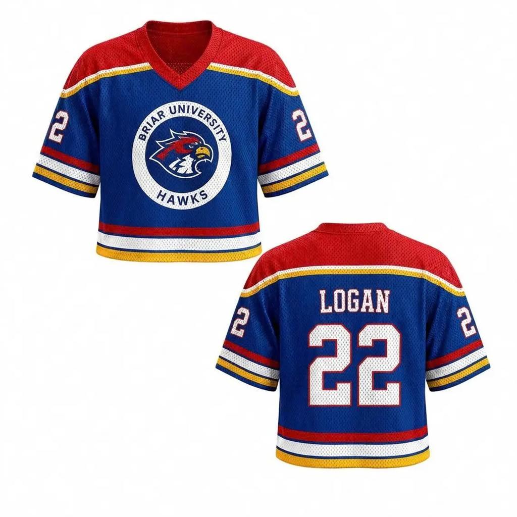 Women's Cropped Hockey Jersey Short Sleeve Top Mesh Fabric V Neck Athletic Style Casual Wear for Sports and Everyday Use
