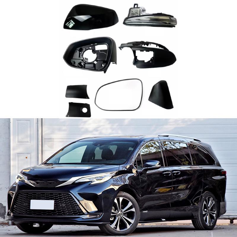 Compatible Rearview Mirror Cover with Turn Signal for 2021-2023 Toyota Granvia