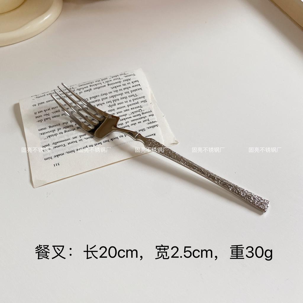 304 stainless steel mirror flat small waist knife, fork, spoon, tableware set, home restaurant western food knife, fork and spoon
