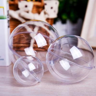 Weihnachten Klar Kunststoff Fillable Ornament Bälle DIY Transparent Leere Ball Lagerung Ball