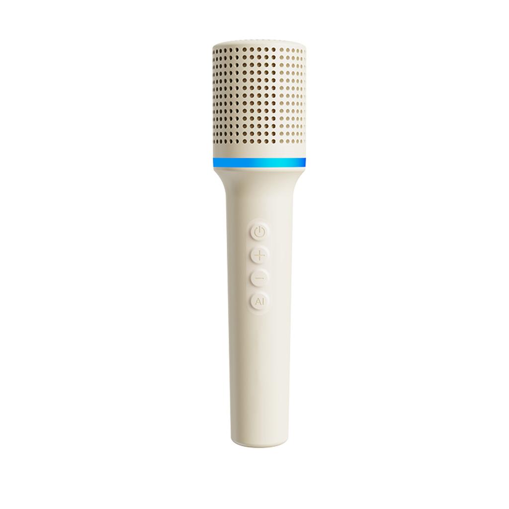 15W Karaoke Machine with 2 Wireless Microphones Microphone and Speaker KTV Set RGB Light Effects Handheld Mic Portable