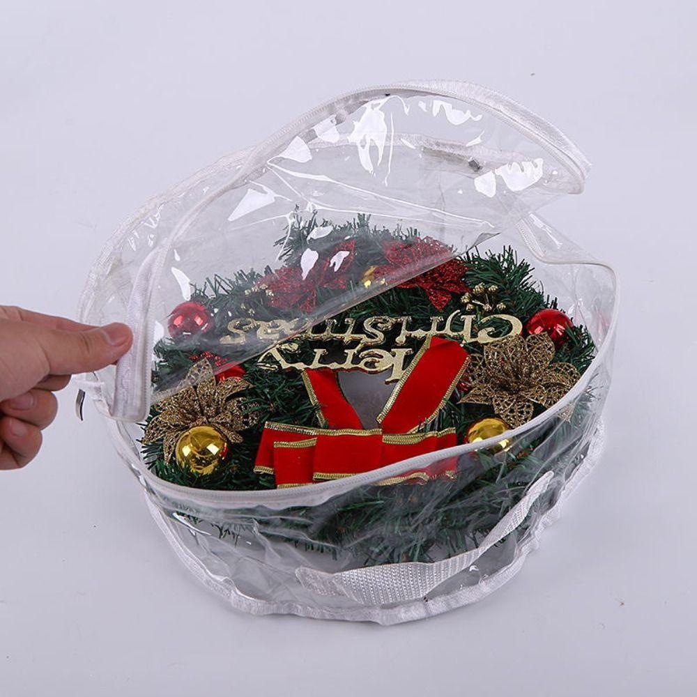 Clear Xmas Wreath Storage Containers Plastic Wreath Storage Bags Christmas Wreath Storage Box Bag