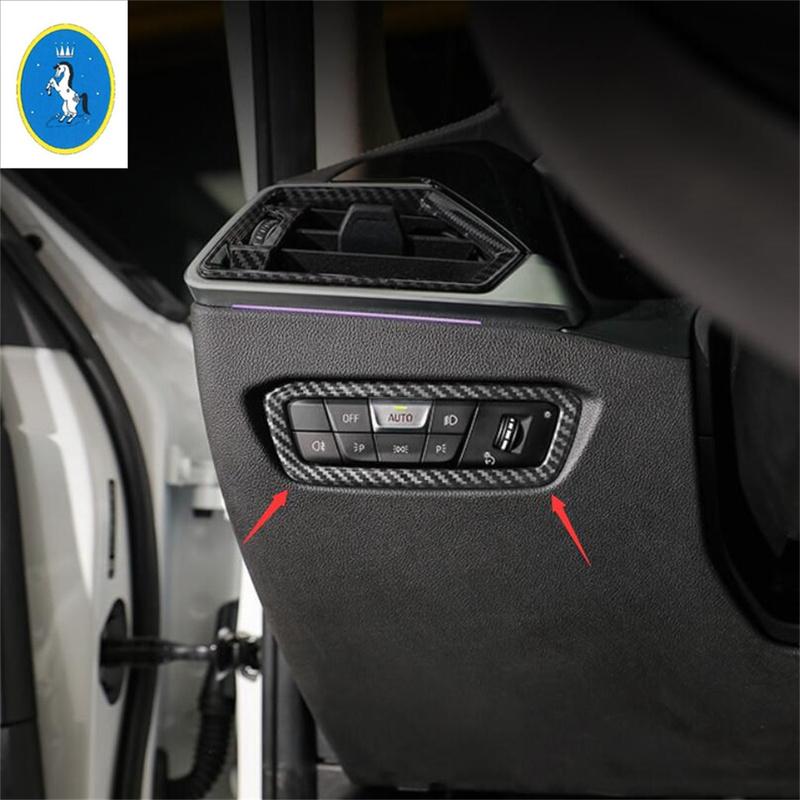For BMW 3 Series G20  - 2024 Auto Interior Headlight Headlamp Light Lamp Button Switch Adjust Frame Accessories Cover Trim