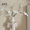 EVA Material Flowers Artificial Calla Lily Flowers, Flexible Branches Realistic Faux Flower, Soft Touch Fake Lilies for Home Wedding Decor Single Stem