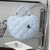 Große Blumige Kosmetiktasche mit Herzmuster, Pastellfarbener Reise-Kosmetik-Organizer mit Griffen für Damen Geschenk