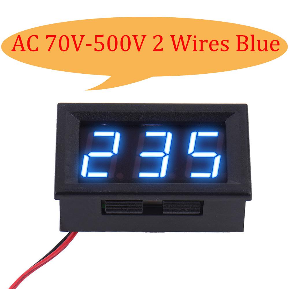 Mini LED Digital Display Voltmeter Detector DC 0-30V / DC 4.5 -30V / AC 70 -500V Voltage Monitor Tester Gauge for Motorcycle Car