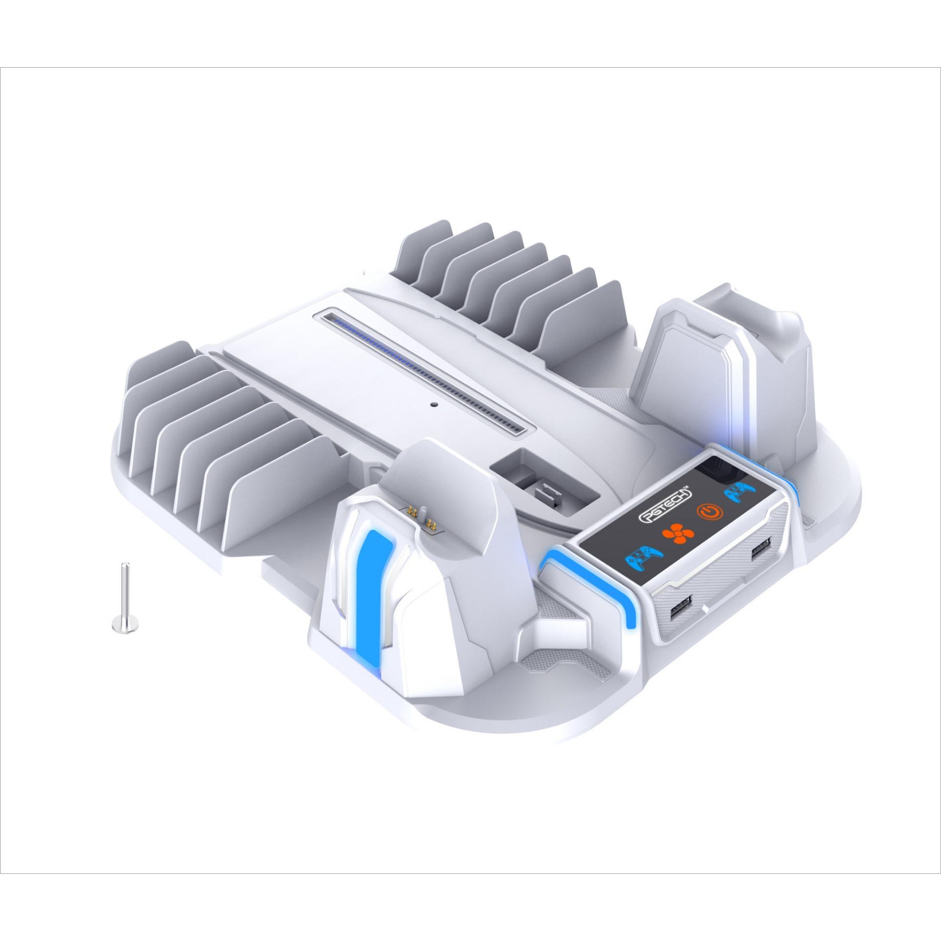 

Многофункциональная база для рассеивания тепла для PS5 Slim, охлаждающая и двойная зарядная станция, игровой контроллер, подставка для быстрой зарядки, зарядная док-станция 25*27.3*8cm белый