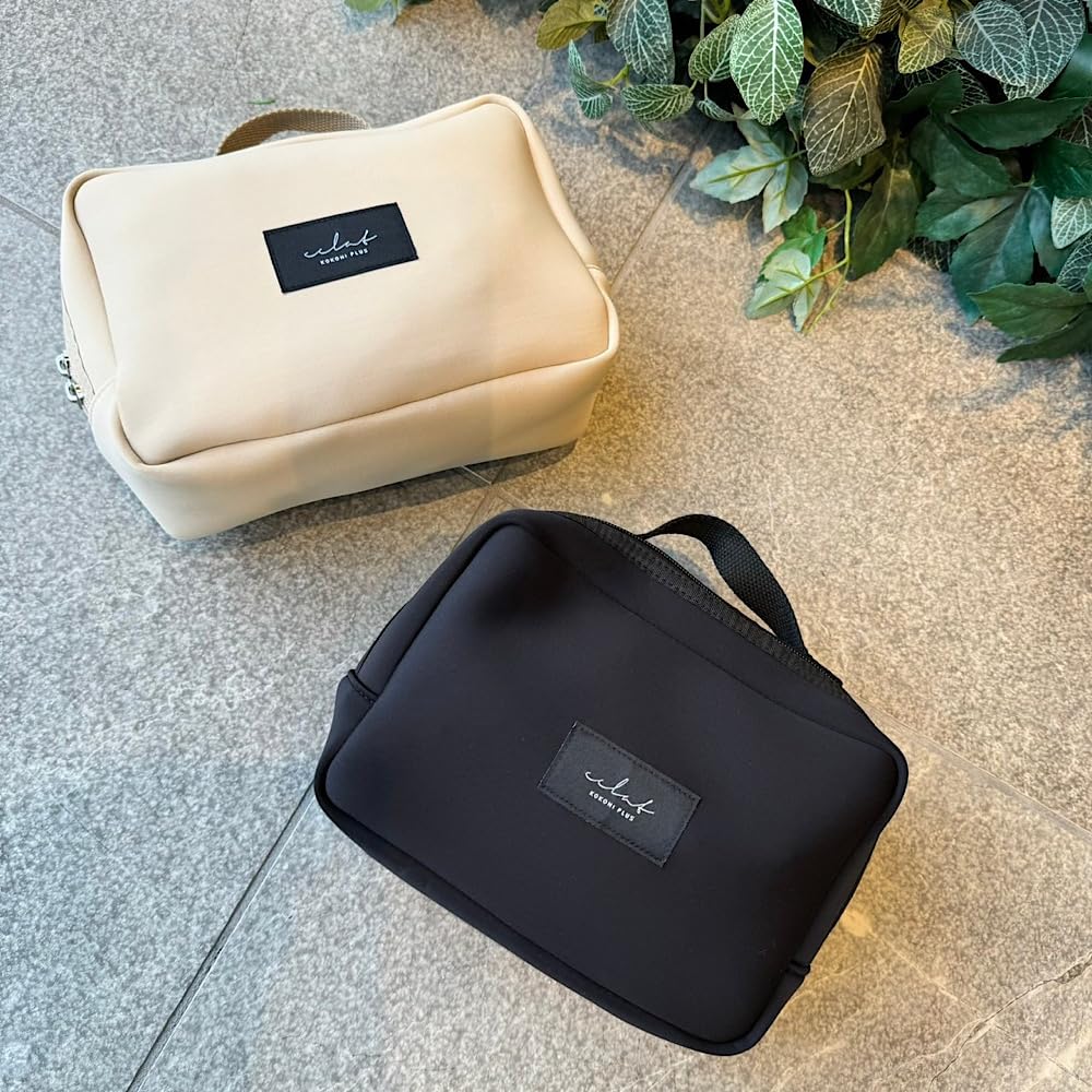 Diaper Pouch Diaper Case Mini Bag Neoprene Neoprene Changing Bag Bag Pouch Vanity Bag Naoprenebag Tote Bag Simple Mama Bag [kokoniplus] (Beige)