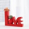 Handmade LOVE Shaped Resin Flower Vase: Festive Wedding Decoration