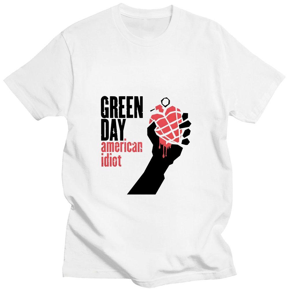 Green Day Saviour Rock Band Fashion Print TShirt  Summer Fashion HipHop Mens TShirt  HighQuality Pure Cotton Short Sleeve