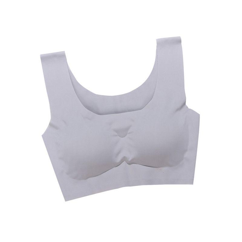 Seamless Plus Size Padded Sports Bra With Breathable Elastic And U Back Design