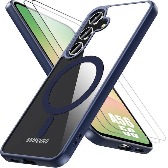 Coque de protection - BOOLING - pour Samsung Galaxy A56 5G - Anneau Magnétique - 2 Verres Trempés - Antichoc