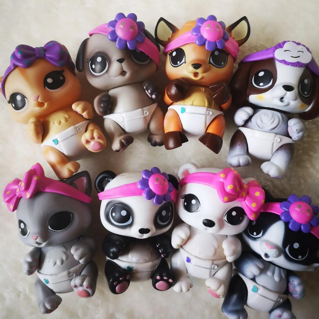 1 adet Orijinal Birçok sevimli oyuncak Sevimli Evcil Hayvan dükkanı hayvanı Sevimli küçük ayı evcil hayvan aksiyon figürü en küçük bebekler hediye kız oyuncağı