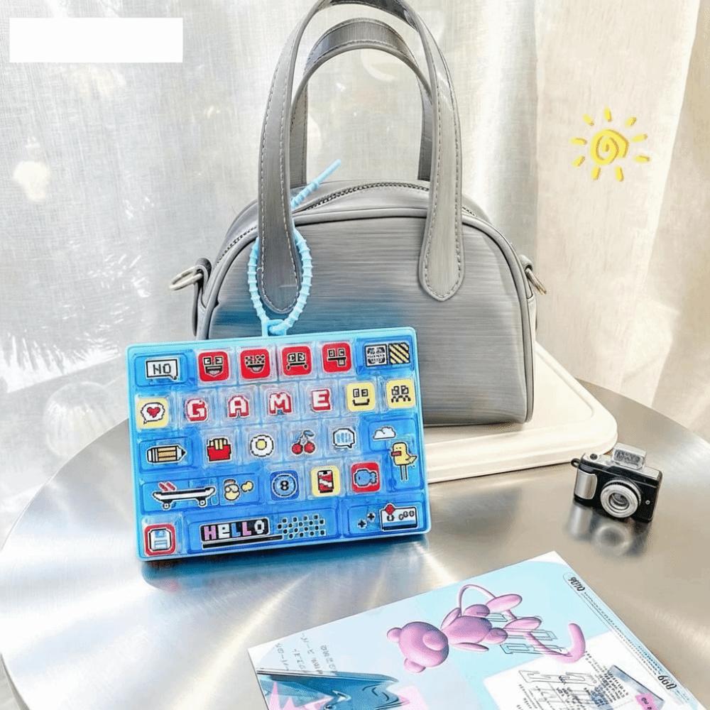 Clear Key Sounds Keyboard Keychain Pressable Keys Keyboard Toy Durable Mini Keyboard Charm  Gifts