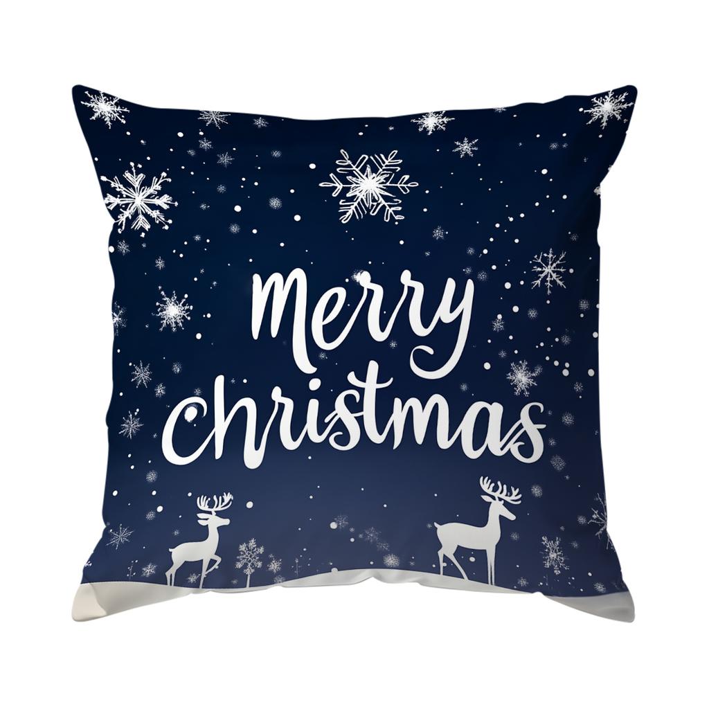 Christmas Snowflake Pillowcase Bedroom Sofa Cushion Cover 100% Polyester Living Room Soft Cushion Pillowcase Home Decor