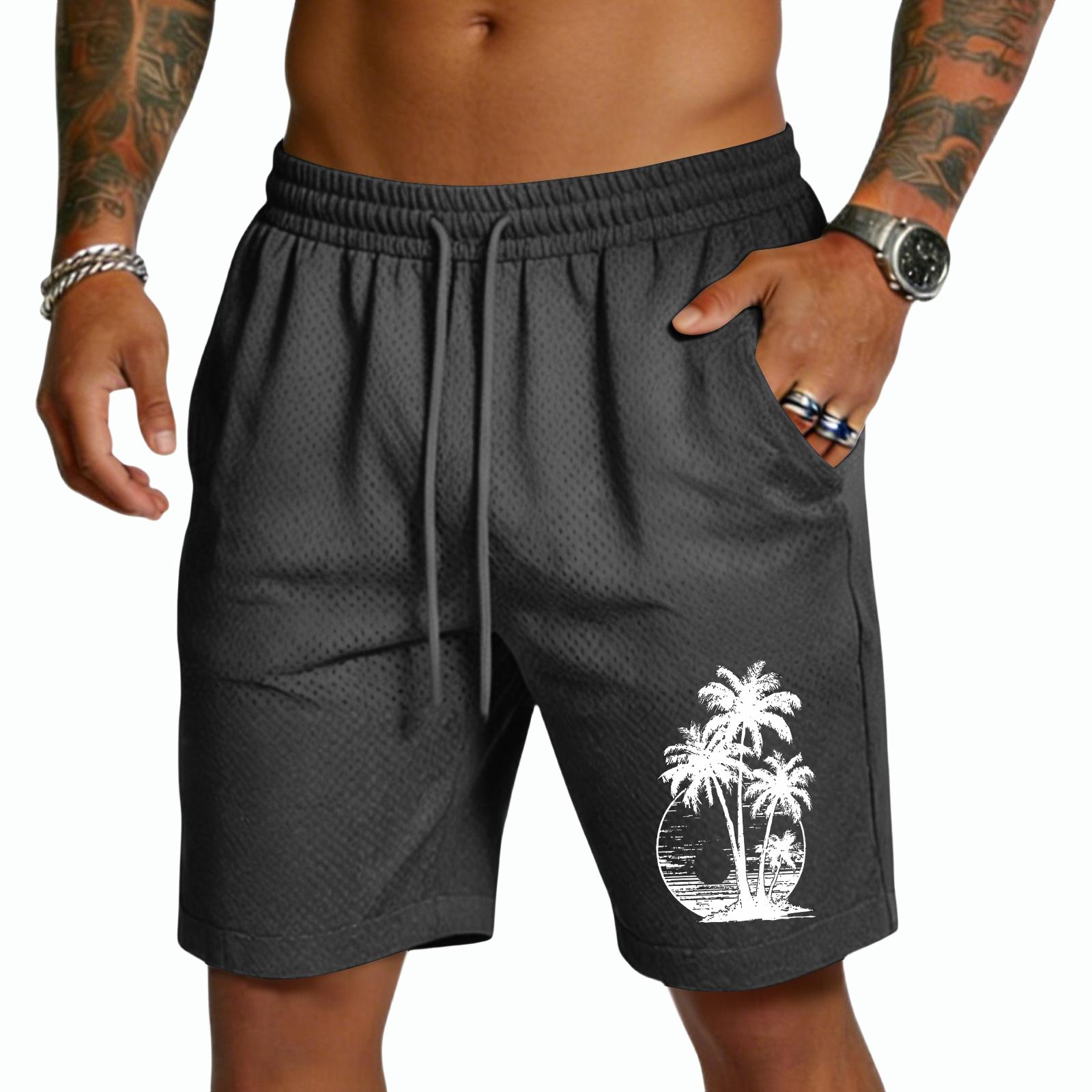 Heima B Heren Sweatshorts met Print Trekkoord Taille Casual Pasvorm Katoenen Shorts Heren Cargo Shorts voor Heren Shorts voor Heren L