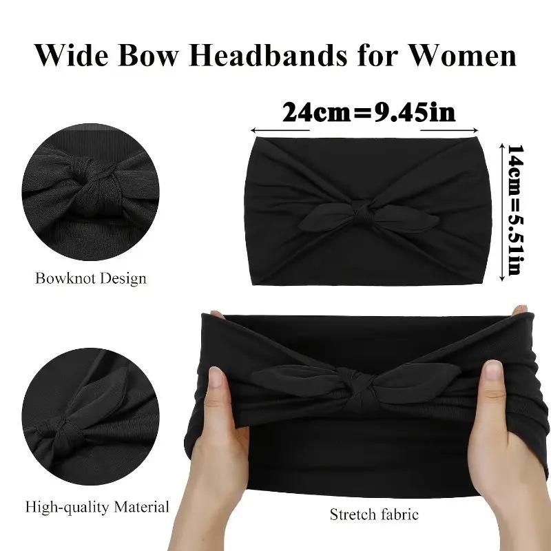 Knotted Rabbit Elastic Ear Bow Sports Headband - Sweat-Absorbing, Sweat-Proof for Yoga, European & American Style