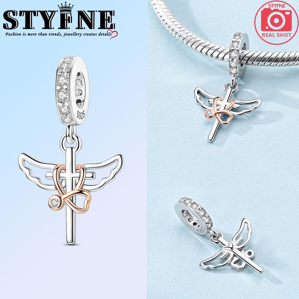 100% Real Copper Original Pink Wings Heart Key Charms Colorful Tree Of Life Bead Fit Bracelet Diy Jewelry Gift