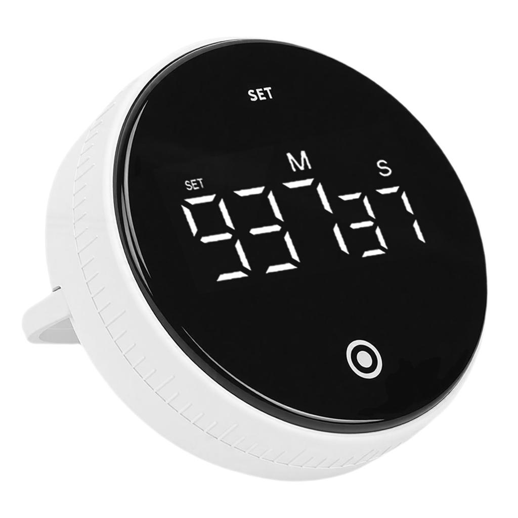 Magnetic Kitchen Timer with 999 Minute Countdown Rotation Adjustable Touch Screen Digital Display Silent Timer for