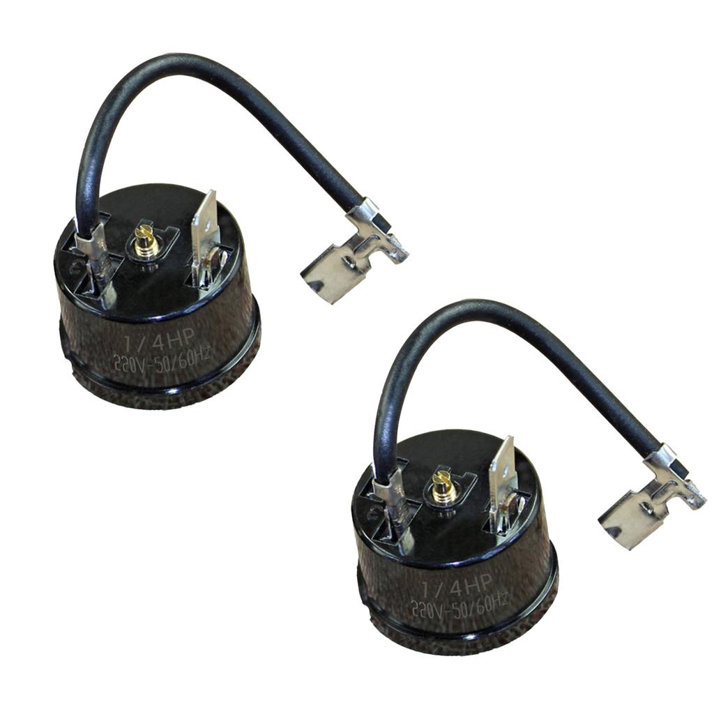 2Pcs Refrigerator Thermal Overload Protector 1/2HP/1/3HP/1/4HP/1/5HP/1/6HP Compressor Replacement Overheat Safety Unit