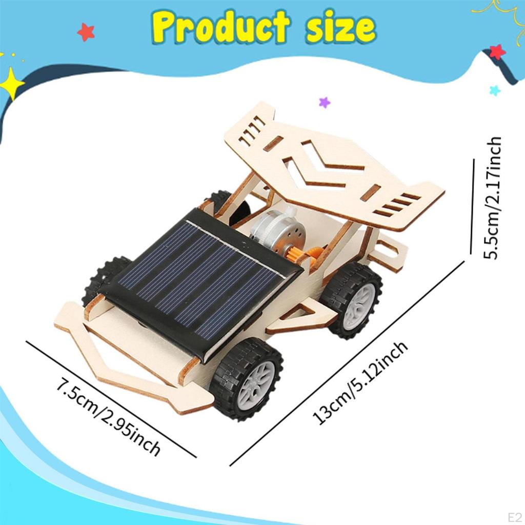 Solar Powered Car DIY Kit Engineering Assemble 3D Puzzle Toys Science Building Project
