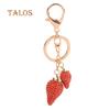 Women Fashion Strawberry Fruit Keychain Key Ring Bag Hanging Ornament Pendant Suspension Trinket