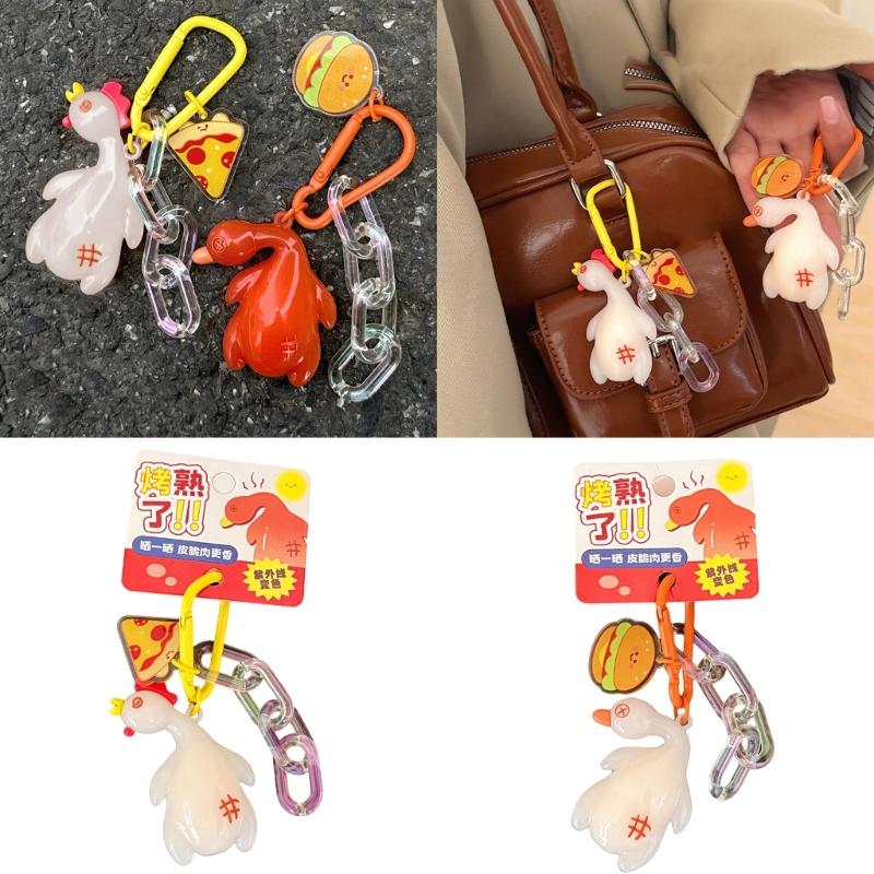 Color Changing Keychain,Bag Charms,Cute Key Chain Accessories Decor for Purse Handbag Car Keychain For Women Girls