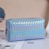 New Knitted Leather Makeup Bag Lightweight Handheld Bag Makeup And Skincare Product Bag Fashionable Phantom Storage Bag