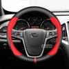 For Opel OPC ASTRA CORSA INSIGNIA MOKKA VECTRA GTC Tigra Carbon fiber Leather Car Steering Wheel Cover 37-38cm Auto Accessories