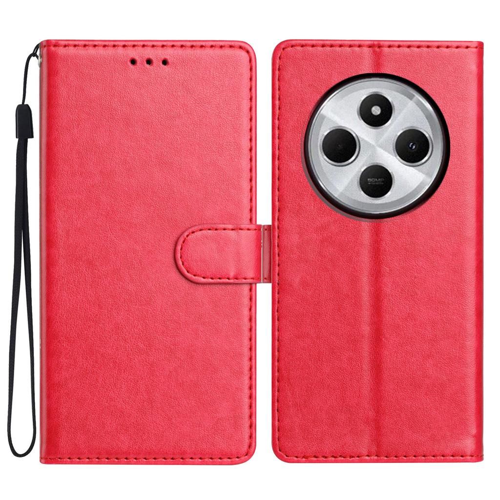 Für Xiaomi Redmi A4 5G Lederhülle Brieftasche Ständer Handyhülle mit praktischer Handschlaufe