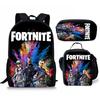 3pcs School Printing Bag Backpack Lunch Box Pencil Bag Gift Children