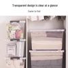 CHAHUA 50L Transparent Plastic Storage Box with Wheels